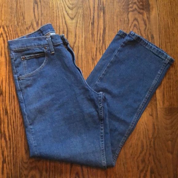 WRANGLER Men’s Relaxed Seat & Thigh Flex Fit Straight Leg Denim Jeans 30x30 NWT - Picture 4 of 10
